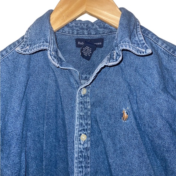 Vintage Ralph Lauren Jean Button Down - Picture 2 of 4